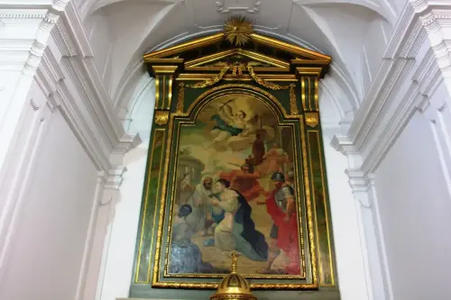 ART.725-Santa-Quiteria-Elche-de-la-Sierra-Neoclasico-s.XVIII-Martirio-de-Santa-Quiteria-Altar-Mayor-Elche-de-la-Sierra-Anonimo