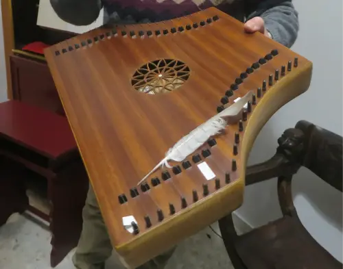 Salterio-de-plectro-medieval-testa-di-porco